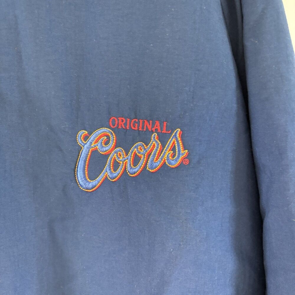 Vintage Dunbrooke Original Coors Beer Jacket 3XL USA Fleece Lined Blue - Picture 3 of 9